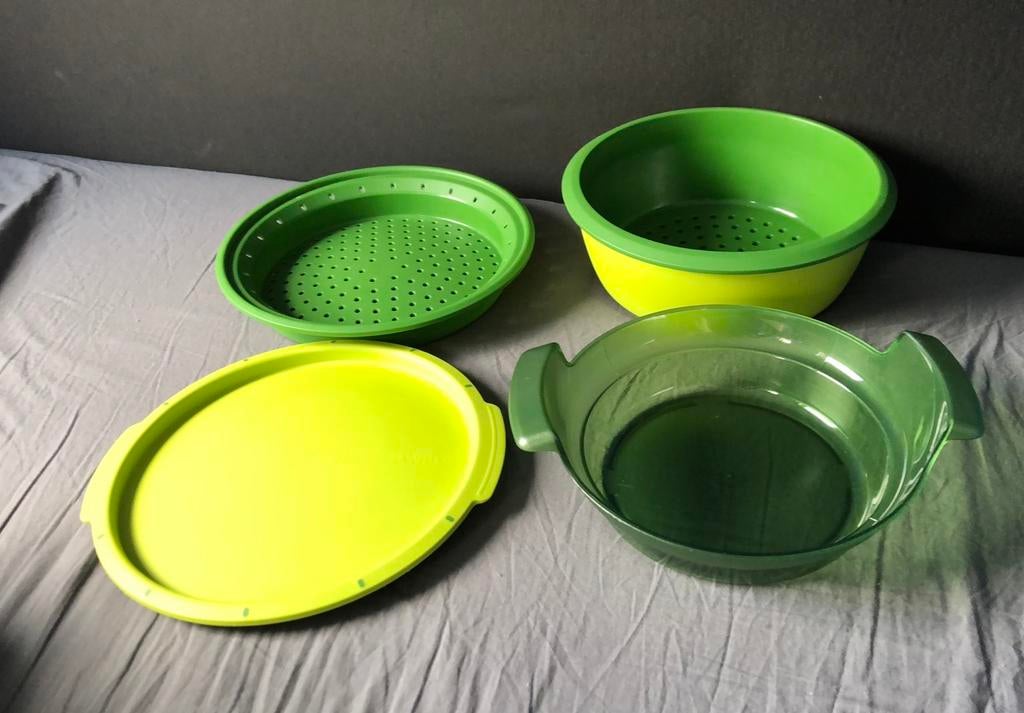 Tupperware Stoompan Set - Groen, Ophalen of Verzenden, Gebruikt, Groen, Overige typen