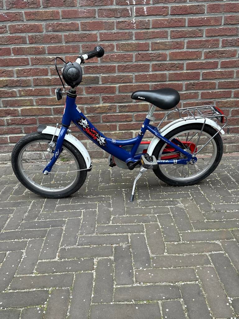 Puky Capt'n Sharky Kinderfiets - 16 inch, Fietsen en Brommers, Fietsen | Kinderfietsjes, Ophalen, Gebruikt, Terugtraprem, 16 tot 20 inch