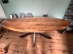 Ovale mango houten eettafel 180x90, Huis en Inrichting, Tafels | Eettafels, Ophalen, 50 tot 100 cm, Zo goed als nieuw, 150 tot 200 cm