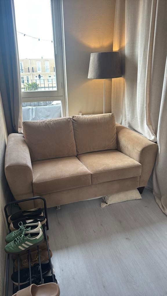 Tweezits bank, Huis en Inrichting, Banken | Sofa's en Chaises Longues, Ophalen, Tweepersoons, 75 tot 100 cm, Zo goed als nieuw