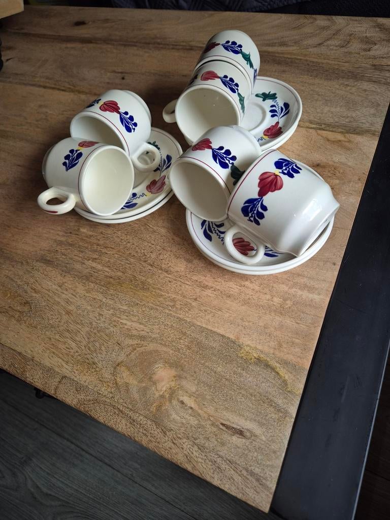 6 kop en schotel van boerenbond, Ophalen of Verzenden