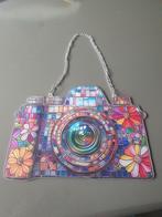 Decoratieve hanger camera mozaïek bloemen 20x14 cm, Huis en Inrichting, Woonaccessoires | Overige, Ophalen of Verzenden, Nieuw