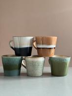 HK LIVING cappucino mokken, 5 stuks!, Keramiek, Ophalen of Verzenden, Zo goed als nieuw, Overige stijlen