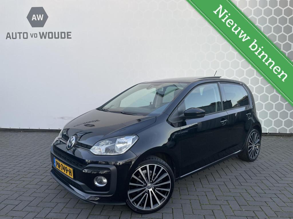 Volkswagen UP 1.0 TSI 90PK BMT high Up! LEER Panoramdak NAP, Auto's, Voorwielaandrijving, Gebruikt, 4 stoelen, Bedrijf