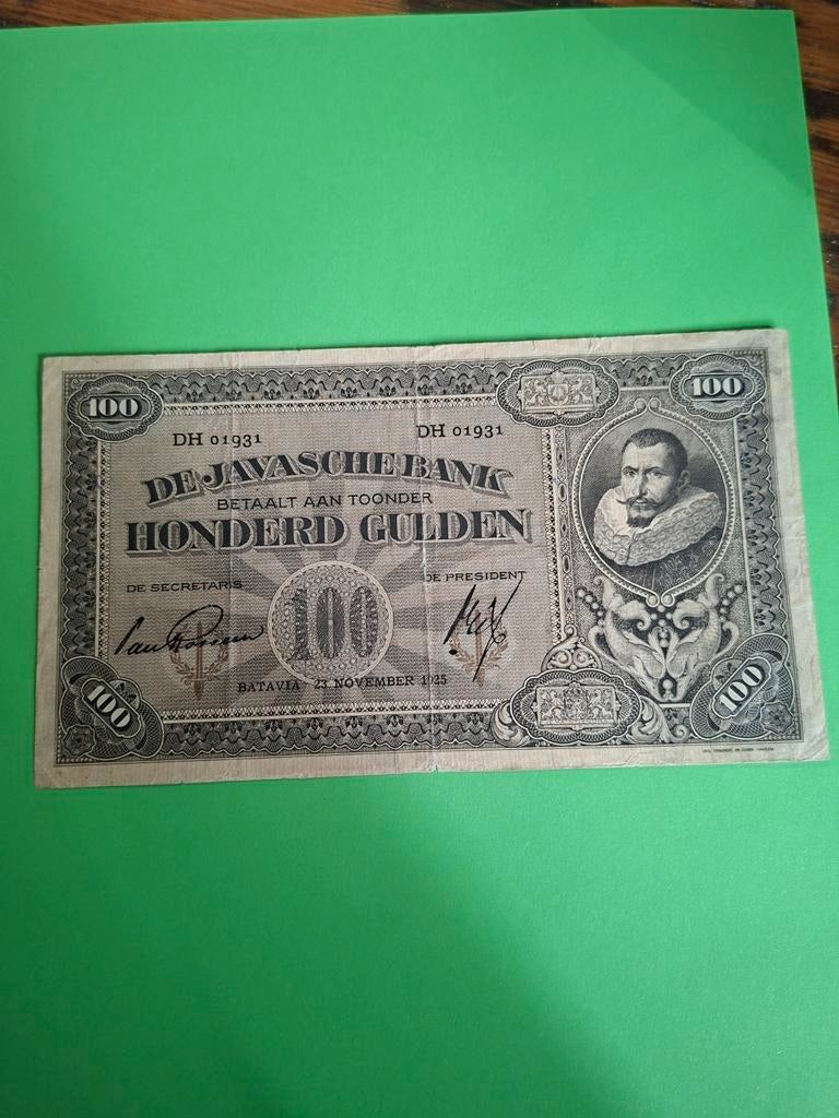 100 gulden J.P.Coen Nederlands Indië uit 1925 in ZF+, Postzegels en Munten, Bankbiljetten | Nederland, Ophalen of Verzenden, 100 gulden