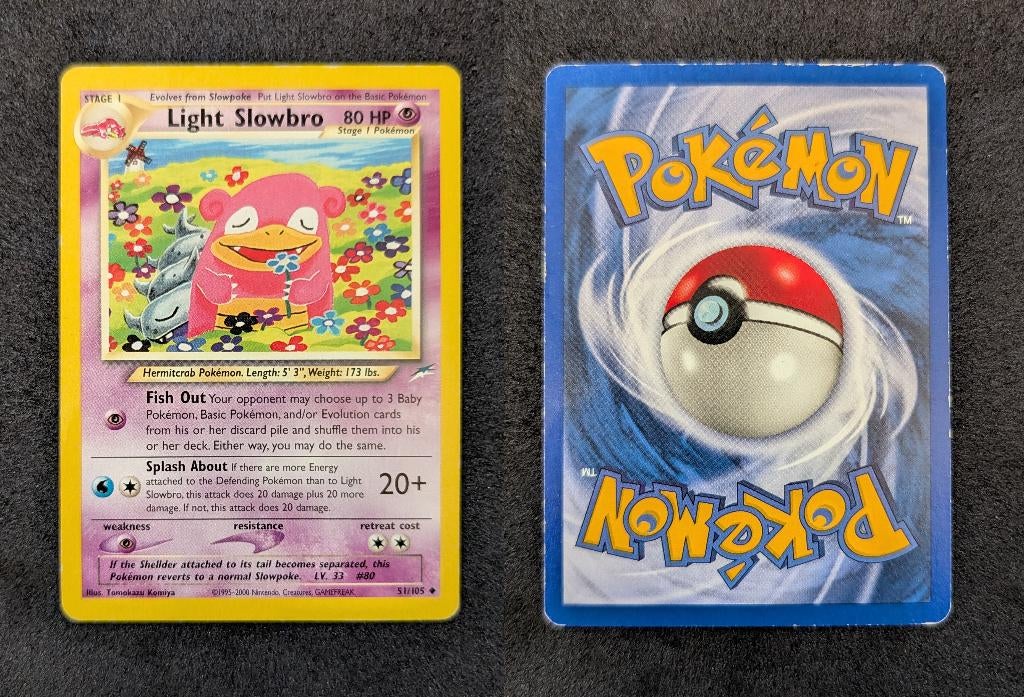 Light Slowbro 51/105 – Neo Destiny – Vintage Pokémon kaart, Ophalen of Verzenden, Zo goed als nieuw, Losse kaart