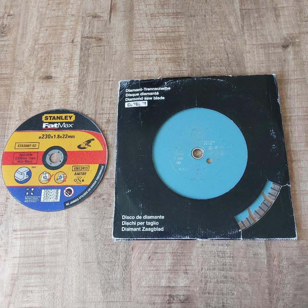 Condor Diamantzaag 350 mm x20mm / Stanley 230x1.8x22mm, Doe-het-zelf en Verbouw, Gereedschap | Zaagmachines, Ophalen of Verzenden