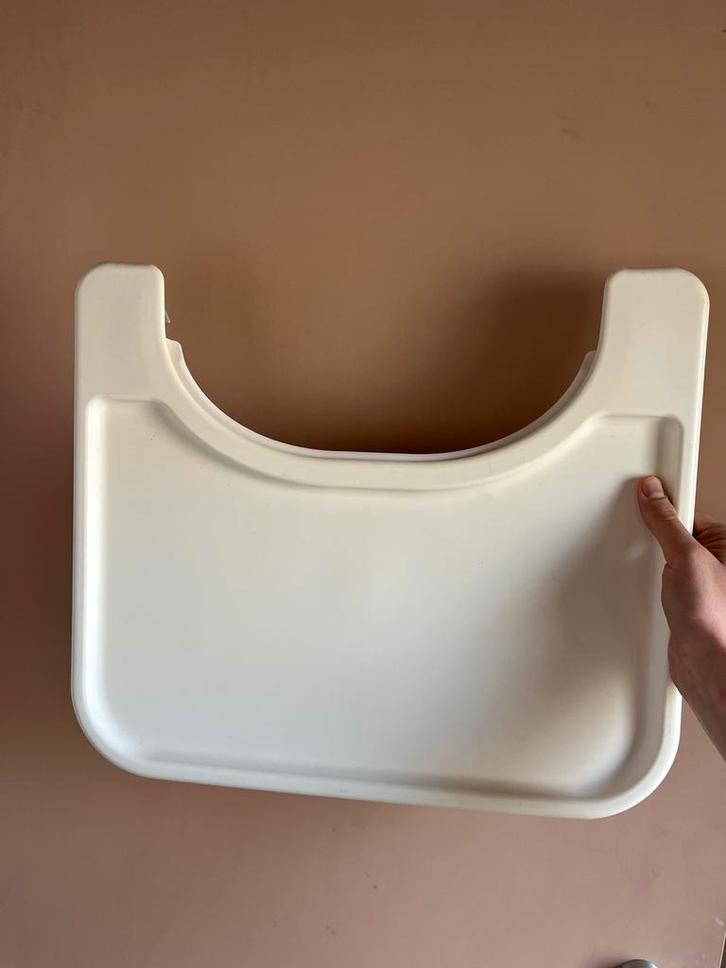Stokke Steps Playtray Wit - Eetblad voor kinderstoel, Kinderen en Baby's, Kinderstoelen, Gebruikt, Overige typen, Afneembaar eetblad