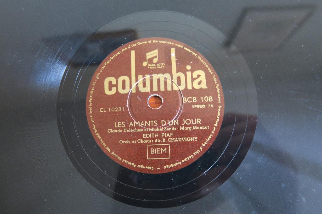 Edith Piaf Les amants d'un jour 78 toeren 78rpm chanson 1956, Cd's en Dvd's, Vinyl | Overige Vinyl, Ophalen of Verzenden, Gebruikt