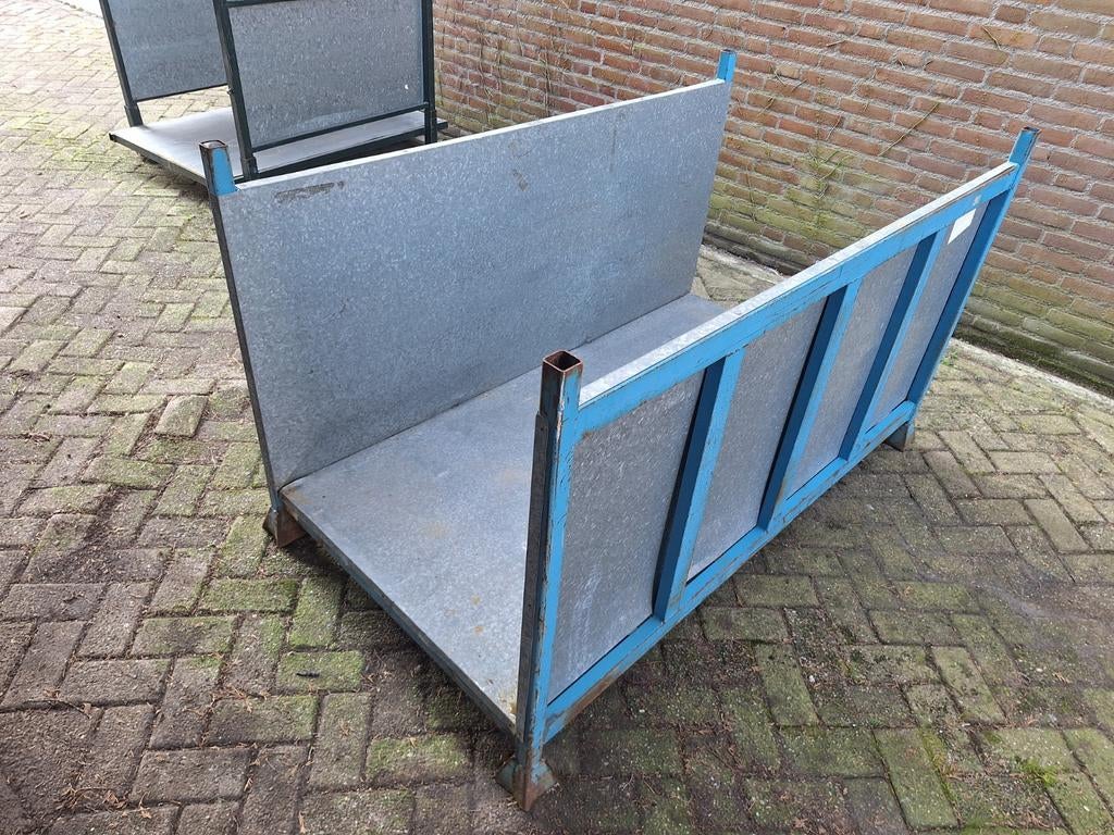 Metalen transportbak / opslagbak - 93x170x100 cm, Ophalen