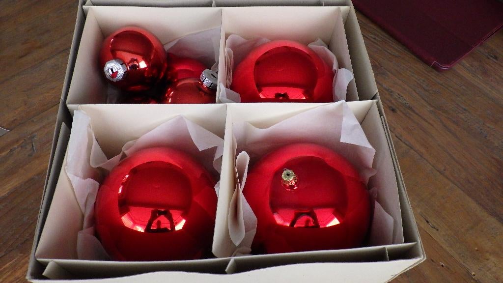 oude rode kerstballen, Diversen, Kerst, Ophalen of Verzenden, Gebruikt