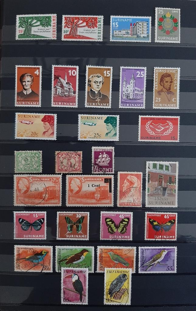 1 Kaart Oude Klassieke Postzegels Suriname Nr. 3, Postzegels en Munten, Postzegels | Suriname, Ophalen