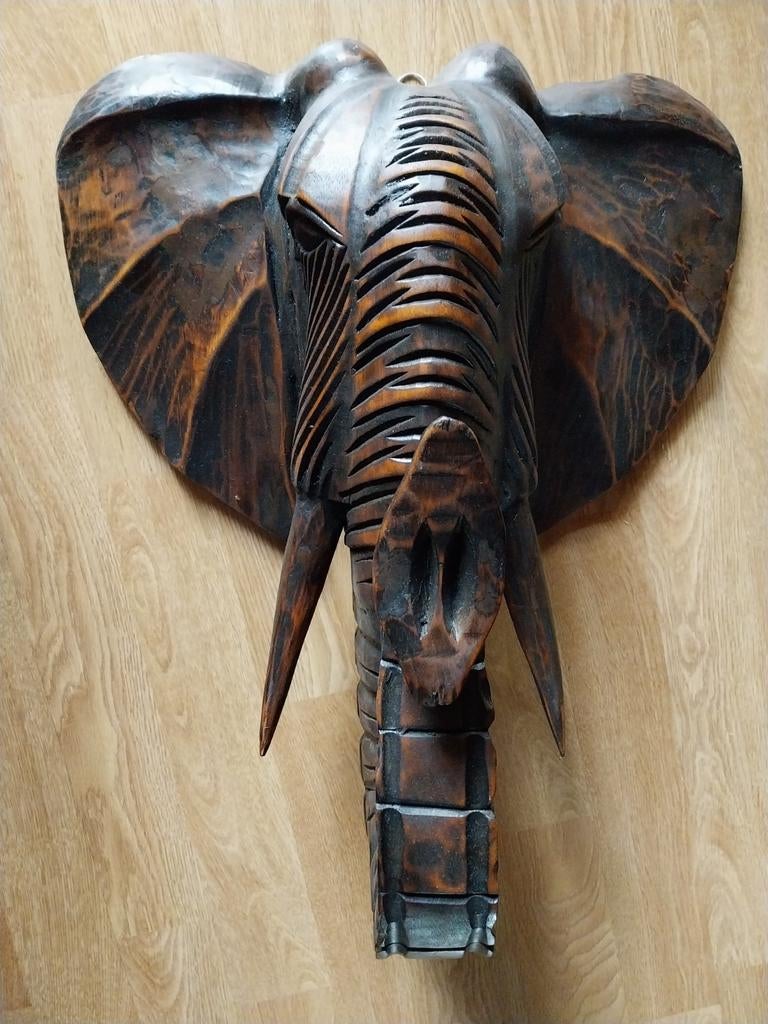 Houten wand deco Olifant, Verzenden