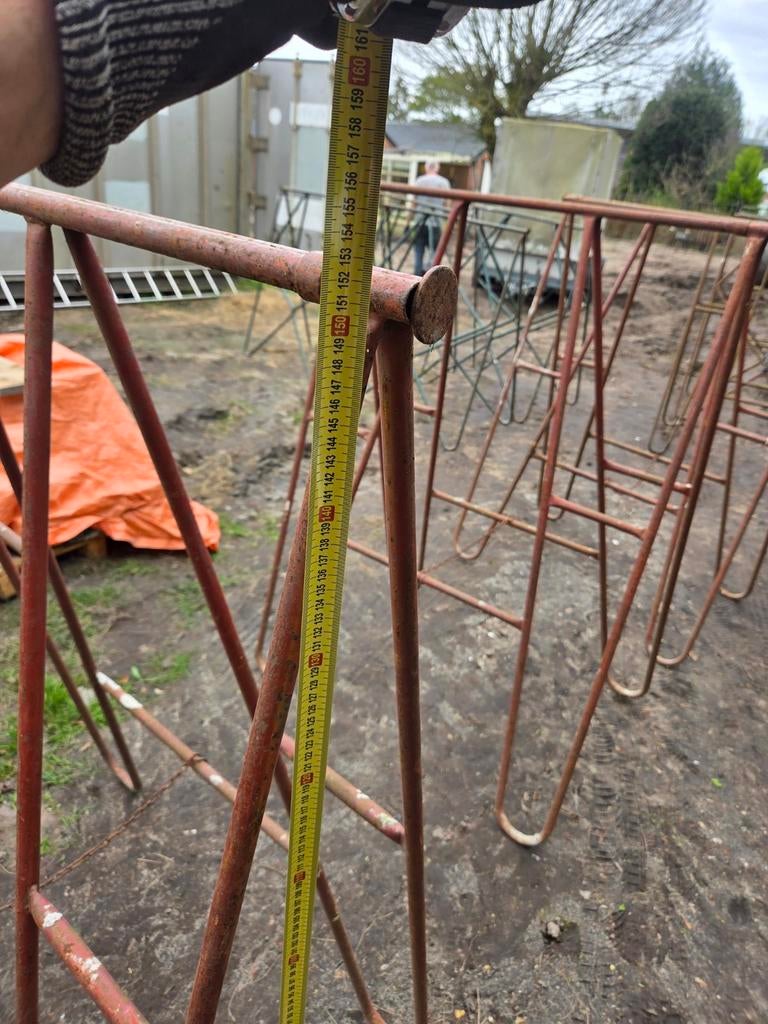 Schragen 4 stuks, Doe-het-zelf en Verbouw, Steigers, Ophalen, Gebruikt, Overige typen, Minder dan 2 meter