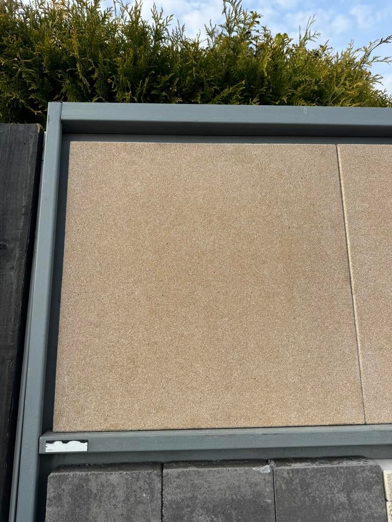 Tegel gecoat beton 60x60x3cm BEIGE, Tuin en Terras, Tegels en Klinkers, Ophalen, Nieuw, 10 m² of meer, Beton