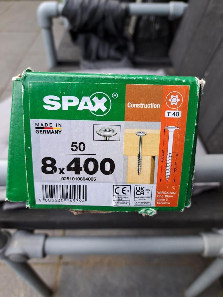 Spa 8x400 torx schroeven, Ophalen, Nieuw, Minder dan 50 mm, Schroeven