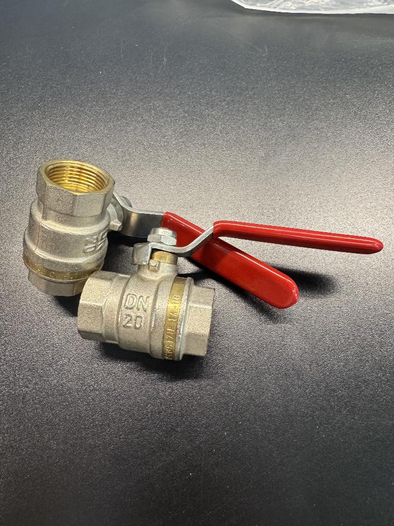 Messing Kogelkraan DN20 – PN40 (2 stuks), Ophalen of Verzenden, Nieuw, Handmatig, Overige typen