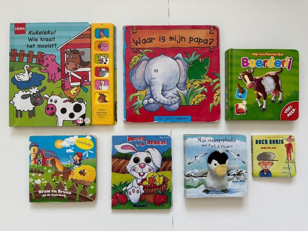 7 stuks:Dierenboekjes Met flapjes om te ,voel materiaal, Ophalen of Verzenden, Gelezen, Dierenboekjes Met flapjes