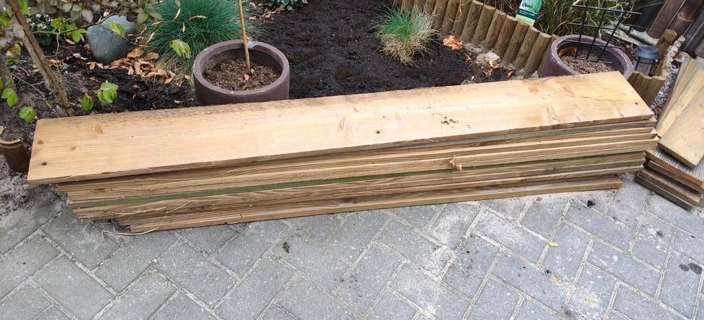 Douglas planken te koop 30 stuks, Doe-het-zelf en Verbouw, Hout en Planken, Minder dan 25 mm, Plank, Ophalen, Geïmpregneerd
