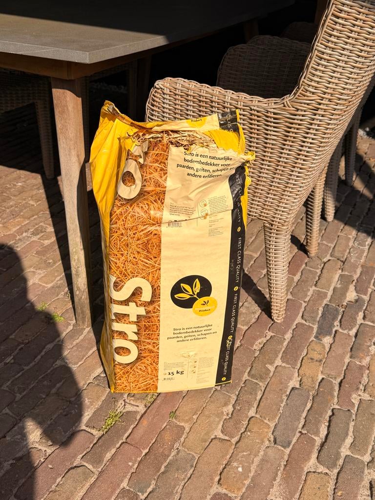 Baal stro 15kg aangebroken, Dieren en Toebehoren, Overige Dieren-accessoires, Ophalen, Nieuw