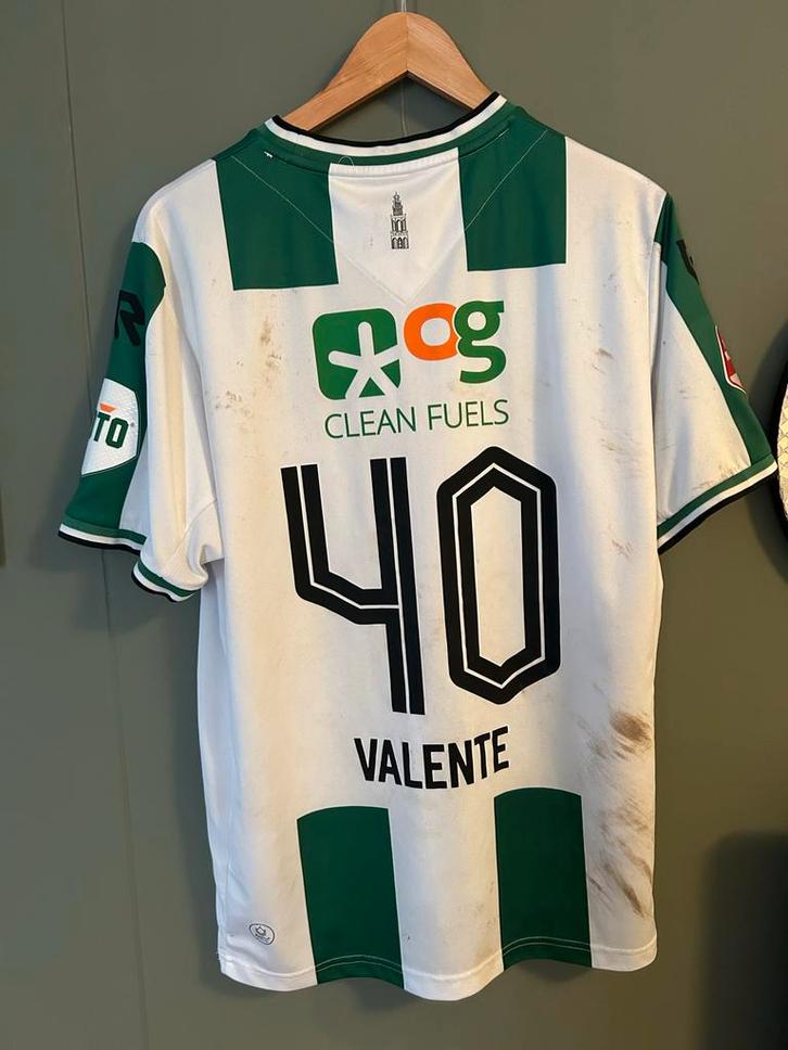 Luciano Valente Wedstrijdshirt FC Groningen - Rijnsburgse Bo, Sport en Fitness, Voetbal, Gebruikt, Shirt, Maat XL, Ophalen