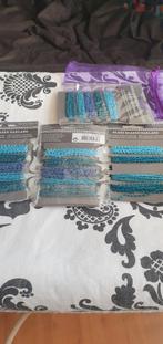 Glazen kralen slinger - Blauw/Turquoise (5x150cm), Ophalen, Nieuw, Kraal