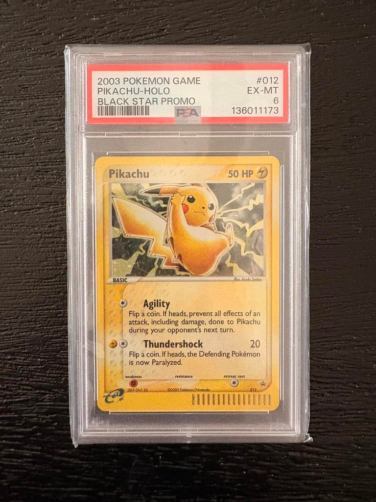 Pikachu Black Star Promo PSA 6 Pokemon Kaart, Hobby en Vrije tijd, Verzamelkaartspellen | Pokémon, Ophalen of Verzenden, Zo goed als nieuw
