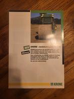 tractor folder Krone rondebalenpers KR 8-16, Boeken, Catalogussen en Folders, Ophalen of Verzenden, Zo goed als nieuw