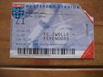 fc zwolle feyenoord kaartje, Ophalen of Verzenden, Gebruikt, Feyenoord, Poster, Plaatje of Sticker