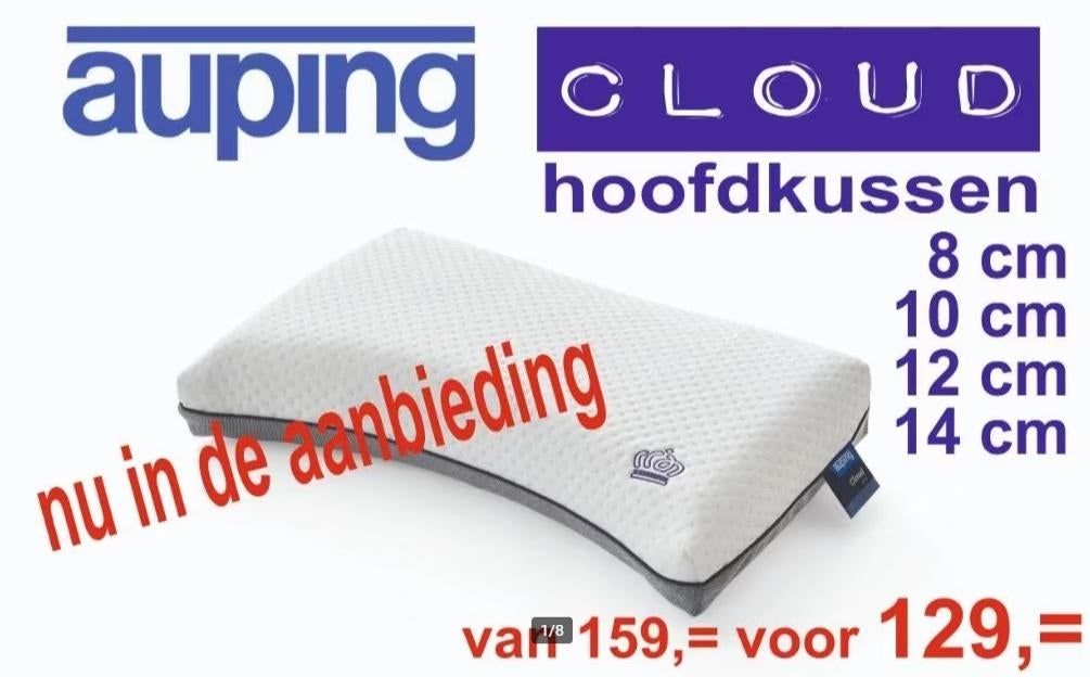 Auping Cloud kussen aktie nu 129,=, Huis en Inrichting, Eenpersoons, Wit, Nieuw, Kussen