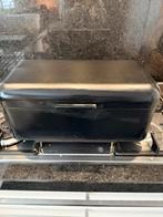 Metalen zwart bewaardoos voor bijvoorbeeld brood, Ophalen of Verzenden, Gebruikt