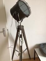 Vintage spotlight lamp op houten statief met dimmer, Ophalen, Gebruikt, Hout, 100 tot 150 cm
