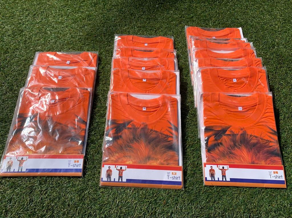 Partij oranje shirts NIEUW 15x, Ophalen of Verzenden, Nieuw, Oranje