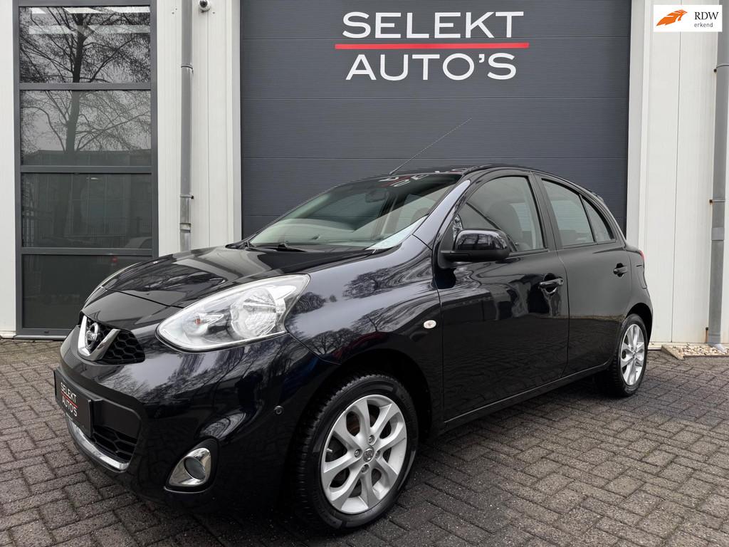 Nissan Micra 1.2 DIG-S Visia Airco/Cruise Control/Navigatie/, Auto's, Voorwielaandrijving, Stof, Gebruikt, Zwart