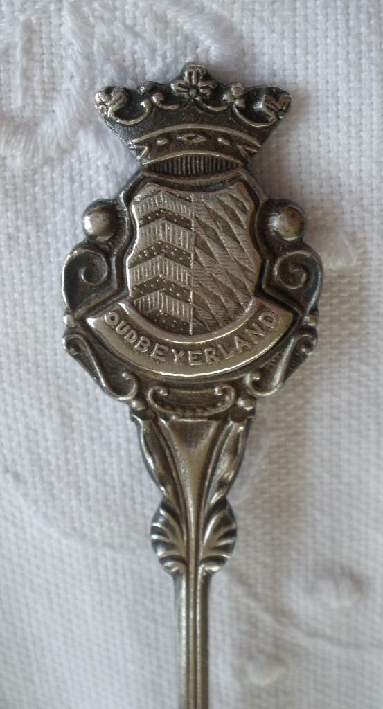 Oud verzilverd lepeltje Oud-Beijerland - Wapen (O-BLD), Antiek en Kunst, Ophalen of Verzenden