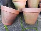 Terracotta potten dikke kwaliteit mooi patina 23w-21h Miekje, ., Rond, Ophalen of Verzenden, .