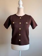 Donkerbruin Vestje met Gouden Roosknopen, Ophalen of Verzenden, Nieuw, Maat 38/40 (M), Bruin