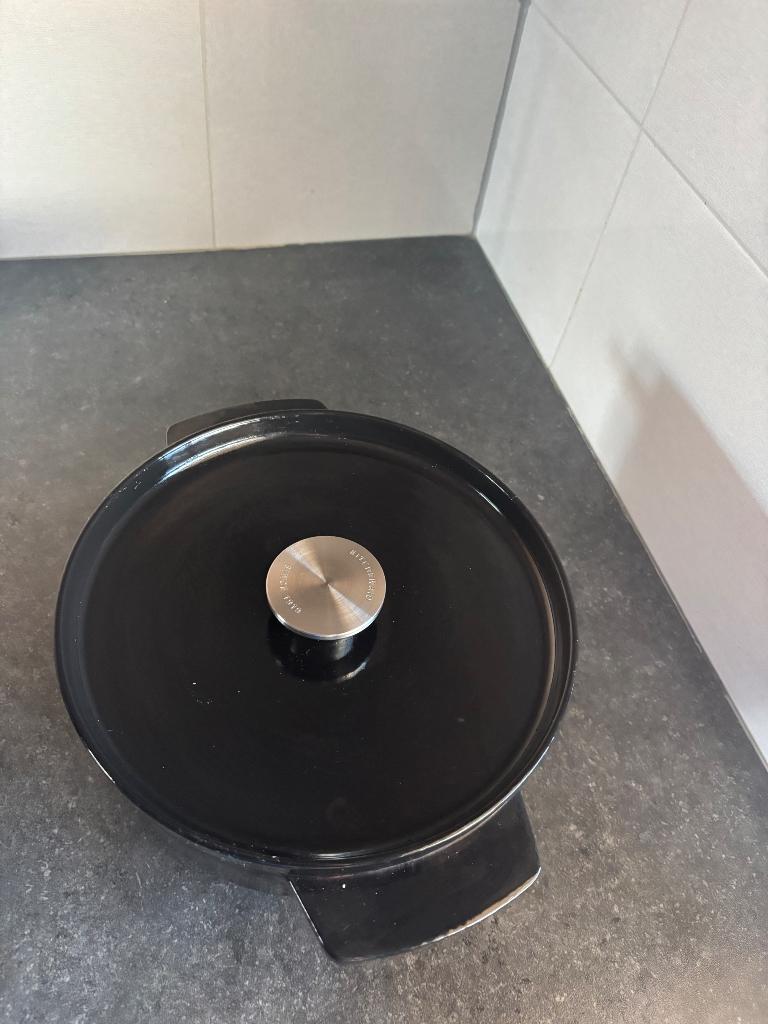 Gietijzeren braadpan kitchenaid, Huis en Inrichting, Ophalen, Gietijzer, Zo goed als nieuw, Keramische plaat
