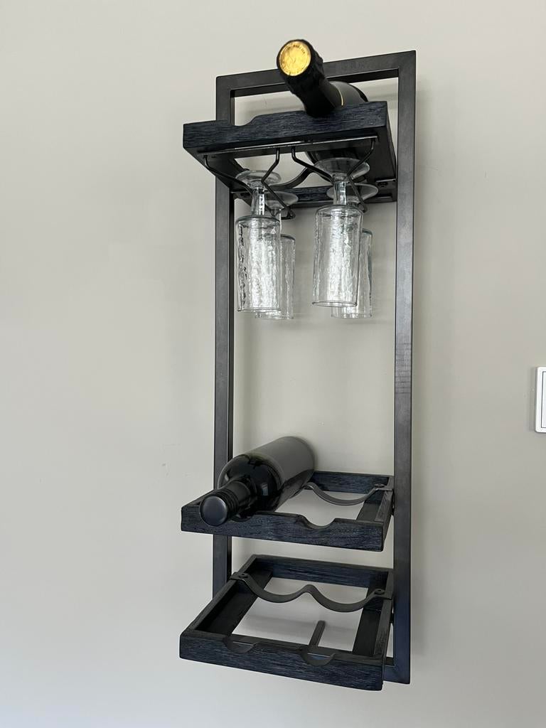 D-Bodhi wijnrek, Ophalen of Verzenden, Zo goed als nieuw, Hout, 5 tot 15 flessen