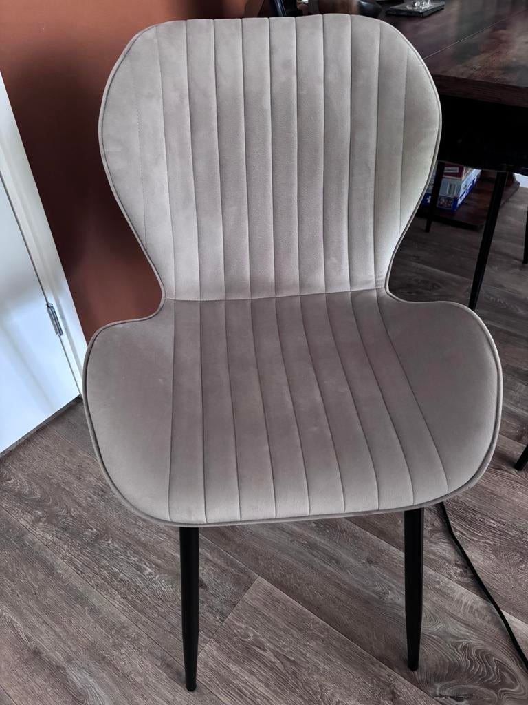 Vier eetstoelen, Huis en Inrichting, Stoelen, Ophalen, Zwart, Zo goed als nieuw, Vier