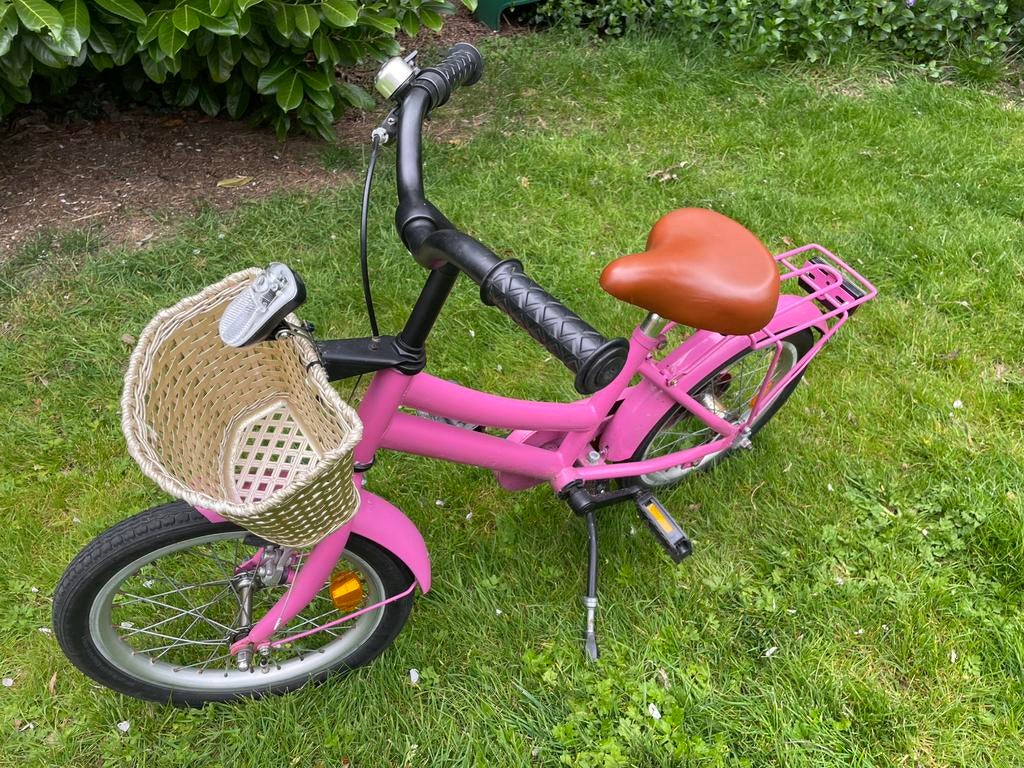 Mooie roze kinderfiets 16 inch, Ophalen, Gebruikt, 16 tot 20 inch