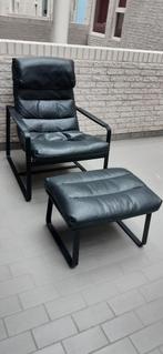 Leolux Indra Fauteuil en hocker., Ophalen, 75 tot 100 cm, Zo goed als nieuw, Modern