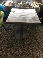 Massief houten tafelblad 70x70 cm - Robuust en duurzaam, Ophalen, Gebruikt, Vierkant, Tot twee personen