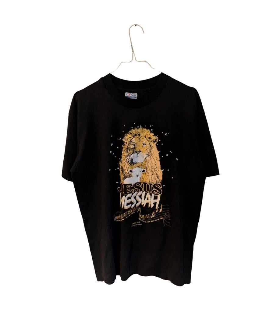 jesus messiah lion & lamb 1990 t-shirt – xl, Kleding | Heren, T-shirts, Vintage, Vintage, Ophalen of Verzenden, Gedragen