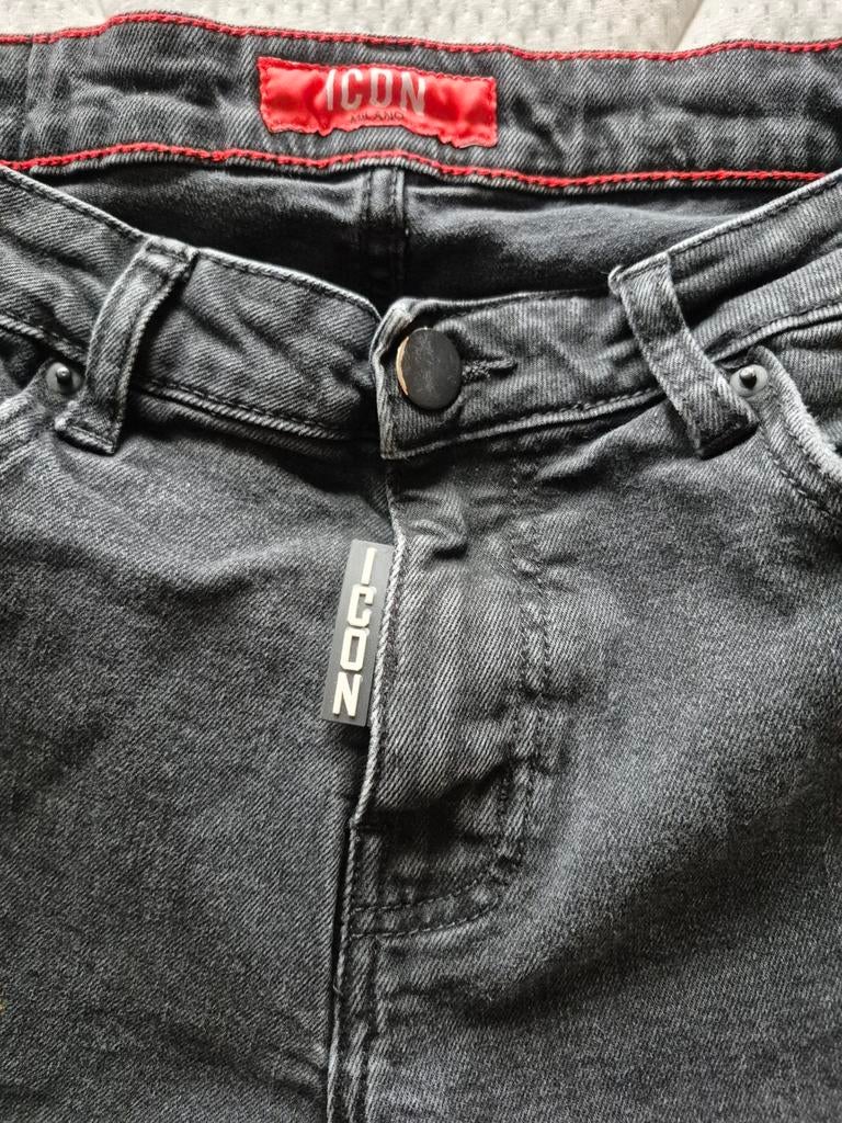 Zgan zwarte Icon Jeans milano, Kleding | Heren, Zwart, Overige jeansmaten, Ophalen of Verzenden, Zo goed als nieuw
