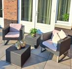 Loungeset wicker - 2 loungestoelen en bijzettafels, Tuin en Terras, Tuinsets en Loungesets, Gebruikt, Bijzettafel, Loungeset, Wicker