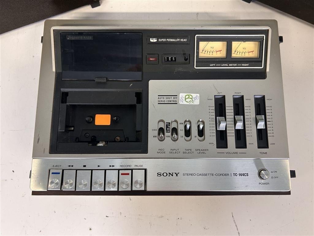 A7329. Sony TC-144CS stereo cassette-corder, cassettedeck, c, Ophalen of Verzenden, Sony