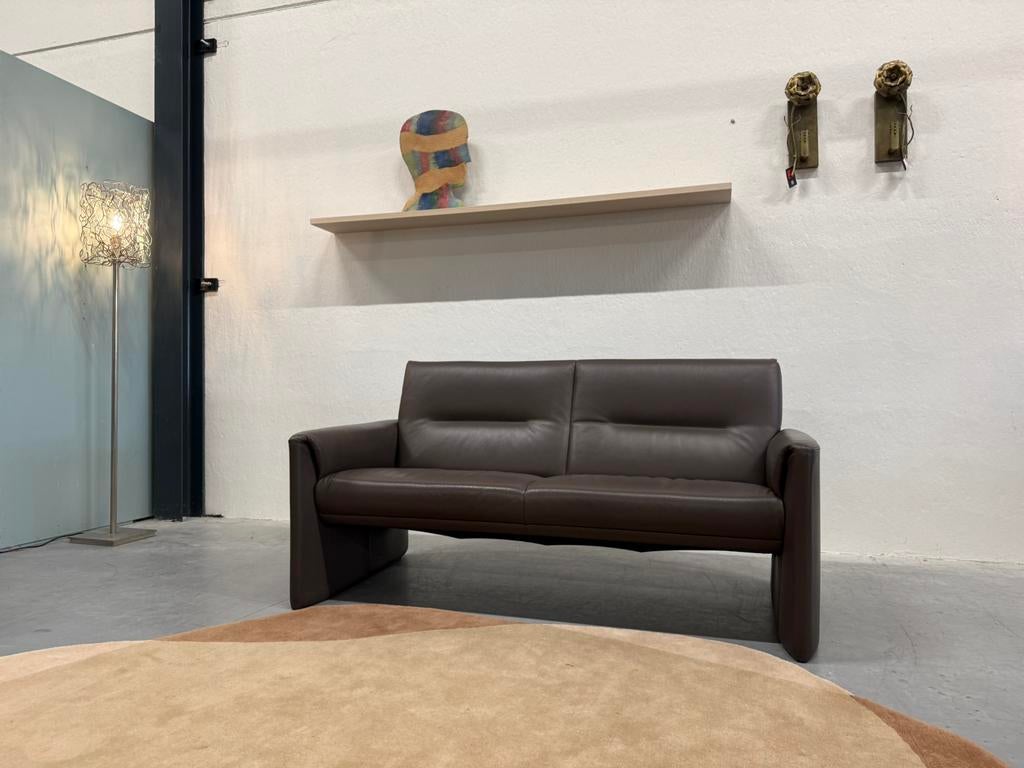 Leolux Boa Vista Bank 2 zits Hoog bruin leer Design 168