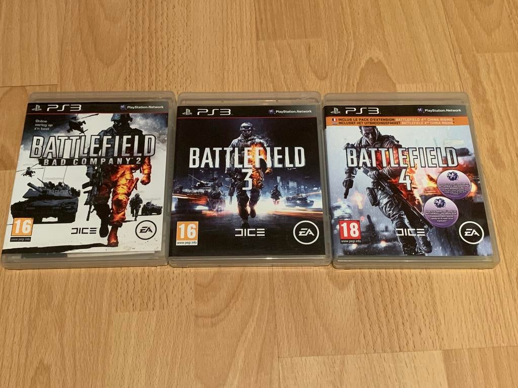 Ps3 3x Battlefield voor 10,-, Vanaf 18 jaar, Shooter, 1 speler, Ophalen of Verzenden