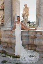 Monica Loretti trouwjurk 8101 aansluitend model maat 36, Ophalen of Verzenden, Nieuw, Wit, Trouwjurk